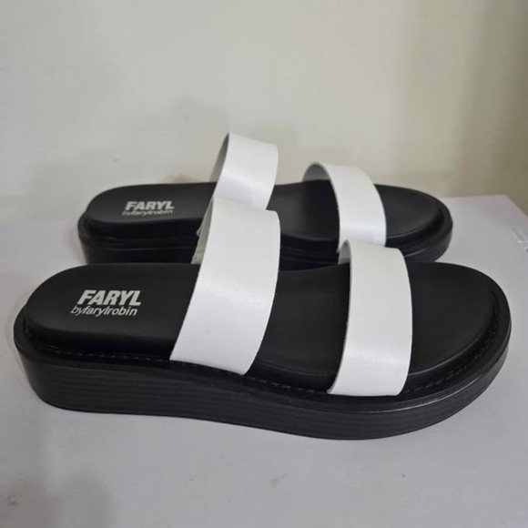 Rory Faryl Shoes - Faryl Women's Sandals Black/White Size 8
